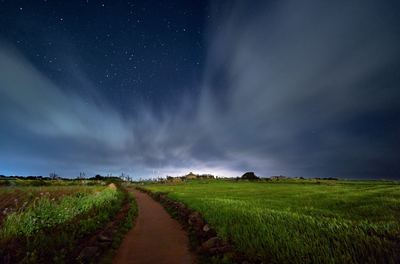 Oreum trail at dusk